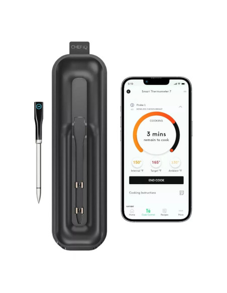 TERMOMETRO CHEF IQ INALAMBRICO 1 SONDA SMART BT WIFI PARA PROTEINA NEGRO
