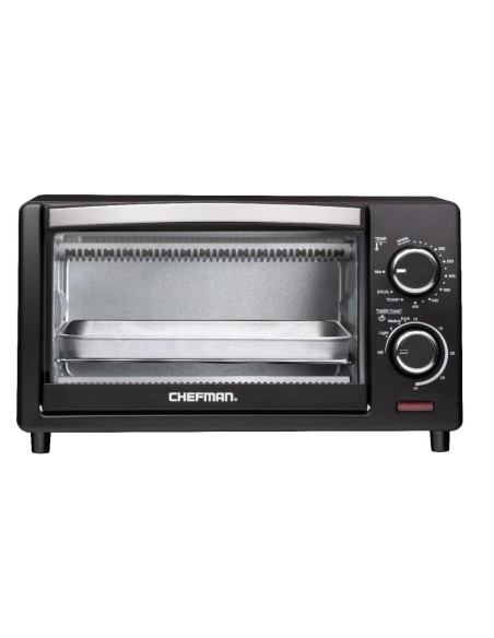 HORNO TOSTADOR CHEFMAN 4 REBANADAS 1000W 45LTS PROGRAMABLE NEGRO