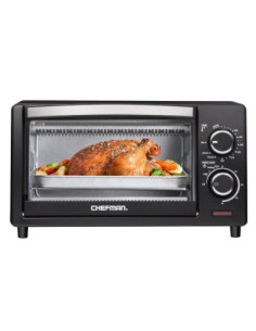 HORNO TOSTADOR CHEFMAN 4 REBANADAS 1000W 45LTS PROGRAMABLE NEGRO 2