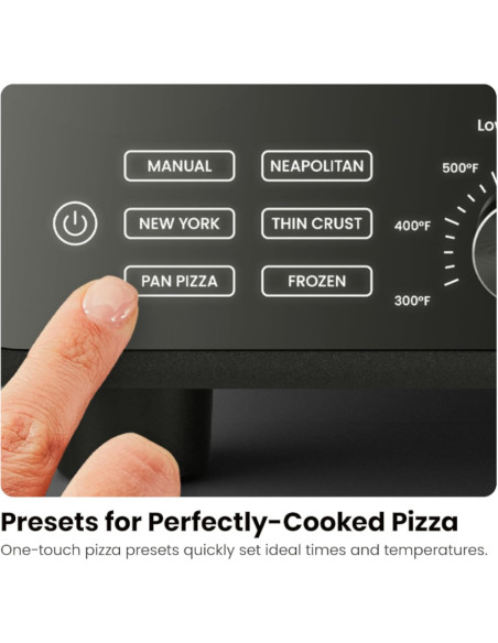 HORNO PARA PIZZA CHEFMAN ARTESANAL HASTA 12 PULG. LUZ CON VISUALIZACION ACERO INOX.