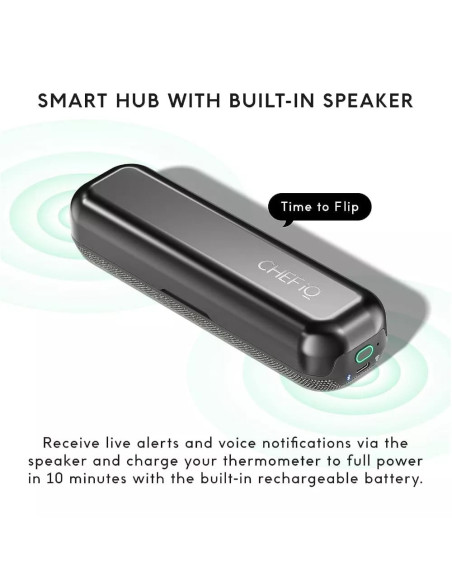 TERMOMETRO CHEF IQ INALAMBRICO 1 SONDA SMART BT WIFI PARA PROTEINA NEGRO