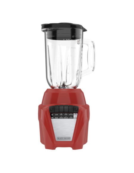 LICUADORA BLACK DECKER ICE CRUSH 8 VEL. 700W JARRA VIDRIO 1.25LTS ROJA