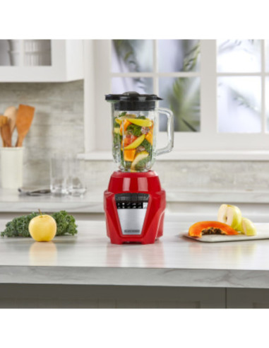 LICUADORA BLACK DECKER ICE CRUSH 8 VEL. 700W JARRA VIDRIO 1.25LTS ROJA