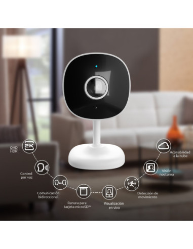 CAMARA NEXXT HOME INTELIGENTE WIFI 2K-1 CAMARA PARA INTERIOR WIFI-ALEXA-GOOGLE ASSIST.-IOS/ANDR.