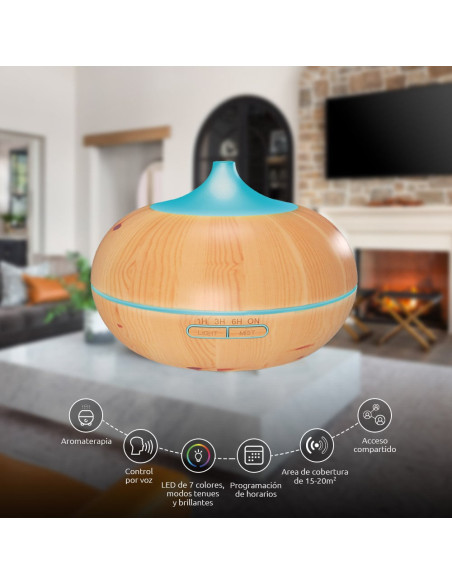 DIFUSOR DE AROMA NEXXT HOME EXTRACTOS PLANTAS NATURALES WIFI-ALEXA-GOOGLE ASSIT.