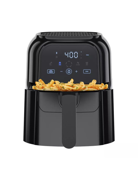FREIDORA DE AIRE TURBOFRY CHEFMAN 5.5LTS 1500W PANTALLA TOUCH-INDICADOR SHAKE- COLOR NEGRO