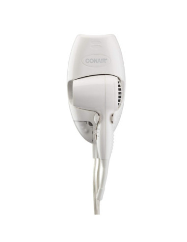 SECADOR DE CABELLO CONAIR DE PARED CON LUZ LED NOCTURNA 1600W 2 VEL. FILTRO REM. BLANCO