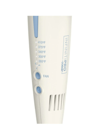 PLANCHA DE CABELLO CONAIR QUAD AIR INFINITIPRO 210 GRD EN 30SEG. 5 AJUSTES APAGADO AUTOM. BLANCO