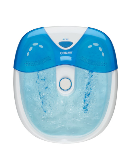 SPA PARA PIES CONAIR MULTIFUNCION-HASTA 15MIN.-CON CALOR-CTRL TACTIL-BURBUJAS-BLANCO Y AZUL