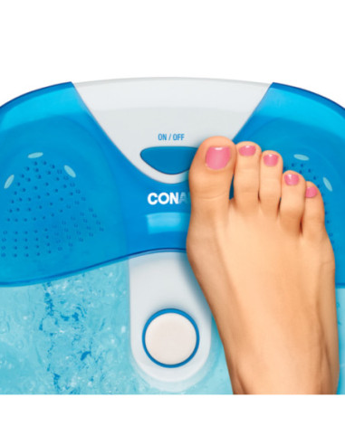 SPA PARA PIES CONAIR MULTIFUNCION-HASTA 15MIN.-CON CALOR-CTRL TACTIL-BURBUJAS-BLANCO Y AZUL