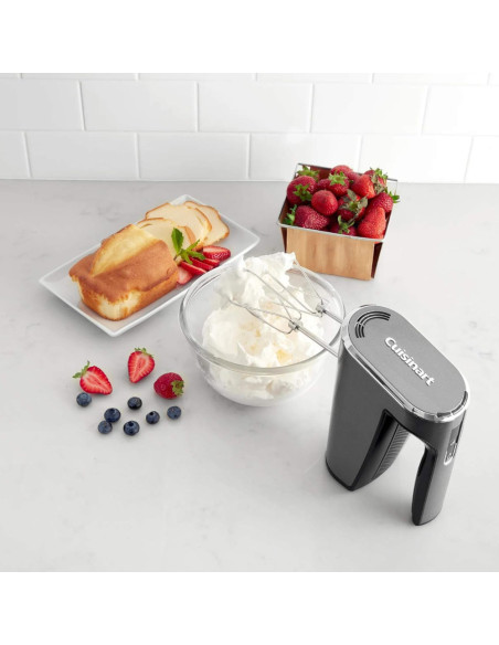BATIDORA DE  MANO CUISINART INALAMBRICO 5 VEL. LED RECARGABLE USB ACERO INOX.