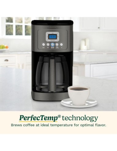 CAFETERA CUISINART PROGRAMABLE HASTA 24H ANTES-LCD-JARRA 14TZ APAGADO AUTOM. CON FILTRO NEGRA