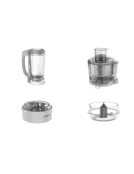 PROCESADOR DE ALIMENTOS CUISINART 10 TZS. CON ACCESORIOS MULTIUSOS GRIS