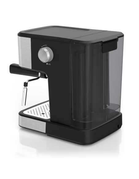 CAFETERA EXPRESO-CAPUCHINO-LATE-AMERICANO BLACK DECKER 1100W 20 BARES 1.5LTS ACERO INOX. NEGRO