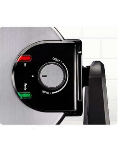 WAFLERA CHEFMAN ESTILO BELGA REDONDA ANTIADHERENTE NEGRA GIRATORIA