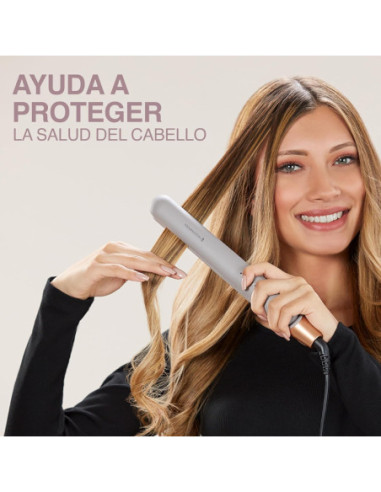 PLANCHA DE CABELLO REMINGTON PLACAS DE CERAMICA 5 AJUSTES 230 GRD COLAGENO Y BIOTINA