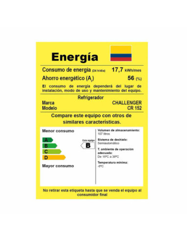 MINIBAR CHALLENGER 121 LTS LAMINA GALVANIZADA DOS