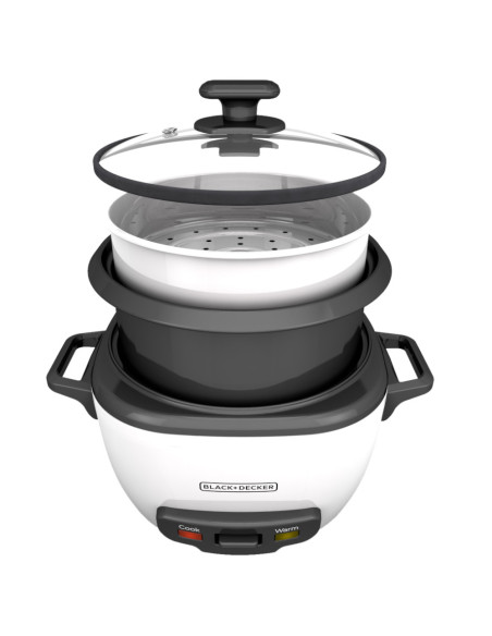 OLLA ARROCERA BLACK DECKER CAPACIDAD 7 TZS 2 Lts Tapa Vidrio