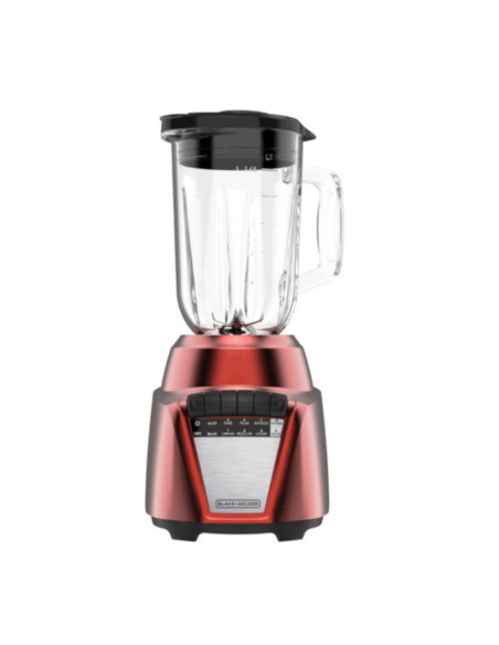 LICUADORA BLACK DECKER ICE CRUSH 8 VEL. 700W JARRA VIDRIO 1.25LTS ACERO INOX. ROJA