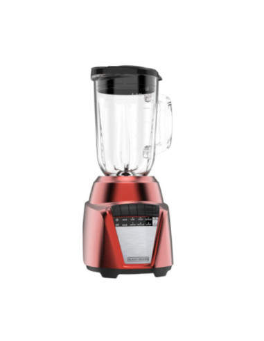 LICUADORA BLACK DECKER ICE CRUSH 8 VEL. 700W JARRA VIDRIO 1.25LTS ACERO INOX. ROJA