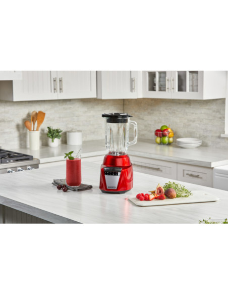 LICUADORA BLACK DECKER ICE CRUSH 8 VEL. 700W JARRA VIDRIO 1.25LTS ACERO INOX. ROJA