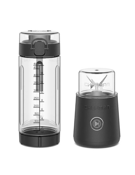 LICUADORA CHEFMAN 74W INALAMBRICA VASO PLASTICO USB-C ENCENDIDO LUZ LED NEGRA