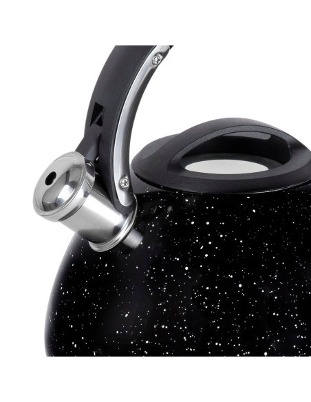 TETERA CLASICA RESTO CON SILVADOR 2.7 LTS ACERO INOXIDABLE  INDUCCION NEGRA