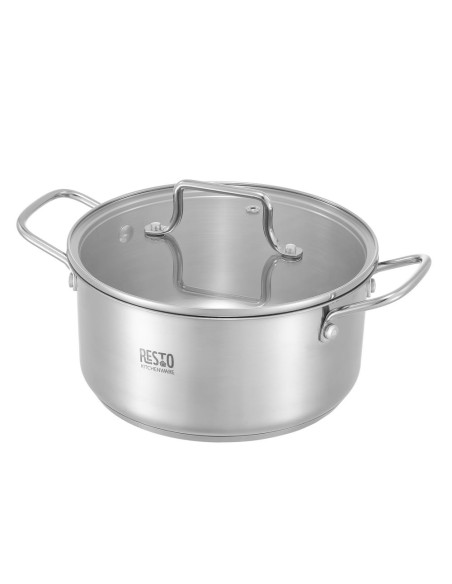 SET DE OLLAS RESTO 6PCS INT. ANTIADHERENTE DE ACERO INOX.