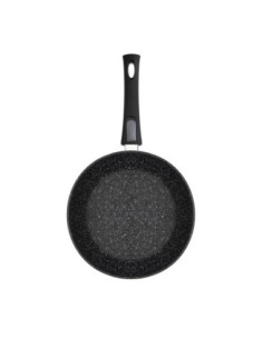 SARTEN RESTO ANTIADH. DE MARMOL 28CM ANCHO 7.7CM ALTO ALUMINIO FORJADO-MANGO PLASTICO TODO TIPO DE COCINA NEGRO 2