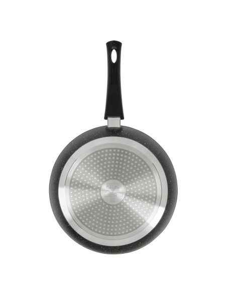 SARTEN RESTO ANTIADH. DE MARMOL 28CM ANCHO 7.7CM ALTO ALUMINIO FORJADO-MANGO DESMONTABLE TODO TIPO DE COCINA NEGRO