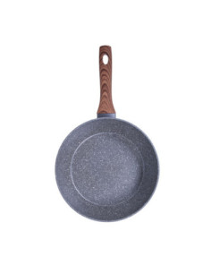 SARTEN RESTO ANTIADH. REVEST.GRANITO 24CM ANCHO 6.5CM ALTO ALUMINIO FORJADO-MANGO MADERA TODO TIPO DE COCINA AQUILA 2