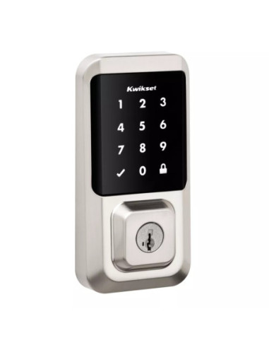 CERRADURA KWIKSET HALO SMART CON CODIGO 250 USUARIOS TACTIL HISTORIAL NIQUEL SATINADO