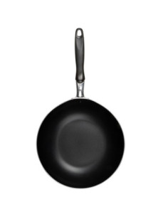 SARTEN WOK RESTO ANTIADH. FONDO REFORZADO 30CM ANCHO 6CM ALTO ALUMINIO-MANGO BAQUELITA TODO TIPO  DE COCINA NEGRO 2