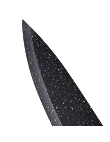 SET DE CUCHILLOS RESTO ACERO INOX. 4 PCS MANGOS ERGONOMICOS SUPERFICIE ANTIBACTERIANA NEGRO