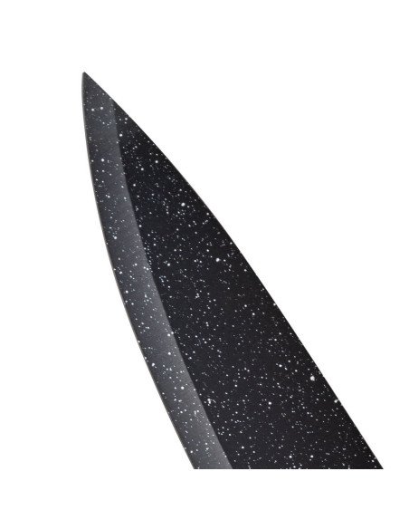 SET DE CUCHILLOS RESTO ACERO INOX. 4 PCS MANGOS ERGONOMICOS SUPERFICIE ANTIBACTERIANA NEGRO