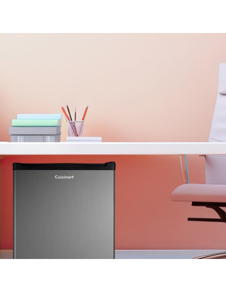 MINIBAR CUISINART 48 LTS 1.7 PIES DOBLE APERTURA LATERAL TERMOSTATO REGULABLE ACERO INOX.