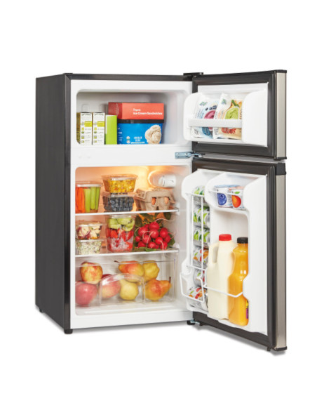 MINIBAR CUISINART 88 LTS 3.1 PIES 2 PUERTAS TERMOSTATO REGULABLE ACERO INOX.