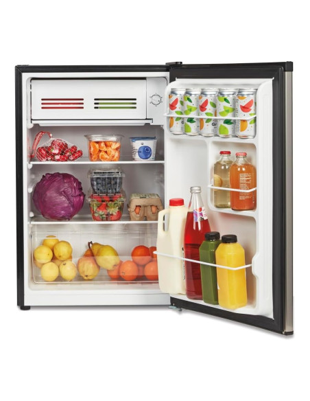 MINIBAR CUISINART 77 LTS 2.7 PIES DOBLE APERTURA LATERAL TERMOSTATO REGULABLE ACERO INOX.