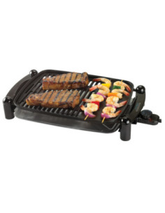 PARRILLA ELECTRICA BLACK DECKER 1500W SUPERFICIE PARA ASAR Y COCINAR A LA PLANCHA 5 NIVELES NEGRO