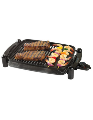 PARRILLA ELECTRICA BLACK DECKER 1500W SUPERFICIE PARA ASAR Y COCINAR A LA PLANCHA 5 NIVELES NEGRO
