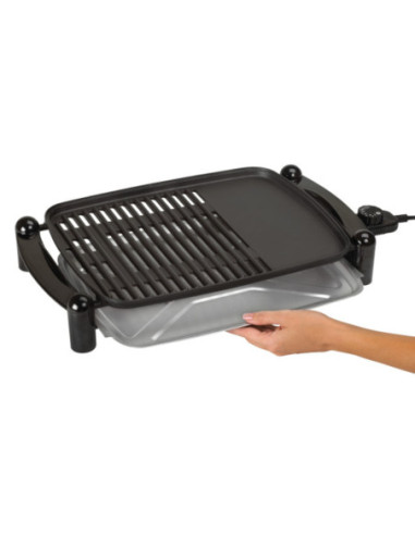 PARRILLA ELECTRICA BLACK DECKER 1500W SUPERFICIE PARA ASAR Y COCINAR A LA PLANCHA 5 NIVELES NEGRO