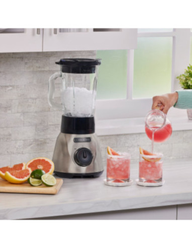 LICUADORA TRICUADORA BLACK DECKER 800W JARRA DE VIDRIO 1.5 LTS 2 VELOCIDADES+PULSO ACERO INOX.