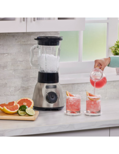 LICUADORA TRICUADORA BLACK DECKER 800W JARRA DE VIDRIO 1.5 LTS 2 VELOCIDADES+PULSO ACERO INOX.