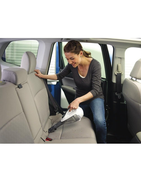 ASPIRADORA DE MANO BLACK DECKER INALAMBRICA BATERIA DE LITIO SOPORTE DE PARED BOQUILLA ESTRECHA BLANCA-NEGRA