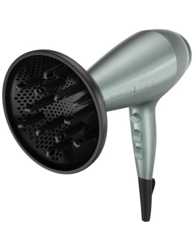 SECADOR DE CABELLO REMINGTON BOTANICALS 1875W 2 VEL.3 AJUSTES VERDE