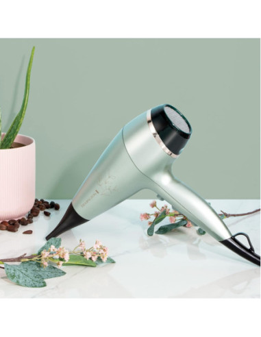 SECADOR DE CABELLO REMINGTON BOTANICALS 1875W 2 VEL.3 AJUSTES VERDE