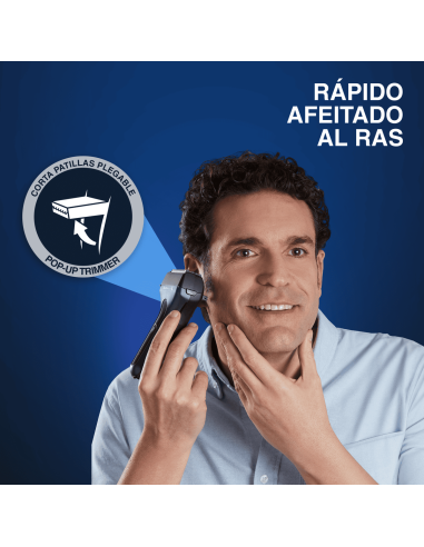 AFEITADORA RECARGABLE REMINGTON CABEZA FLEXIBLE 3 CUCHILLAS RECORTADORA