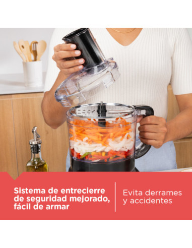 Procesador De Alimentos Black Decker 850w 8tazas Negro