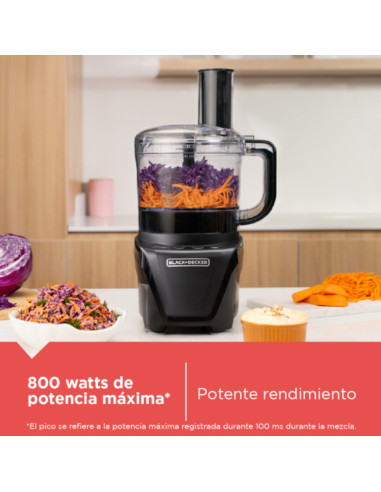 Procesador De Alimentos Black Decker 850w 8tazas Negro