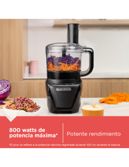 Procesador De Alimentos Black Decker 850w 8tazas Negro